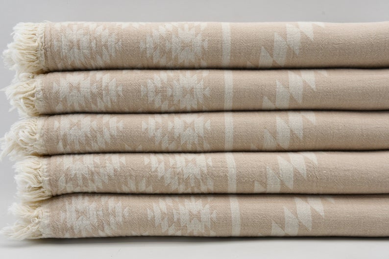 AZTEC BEIGE TURKISH TOWEL