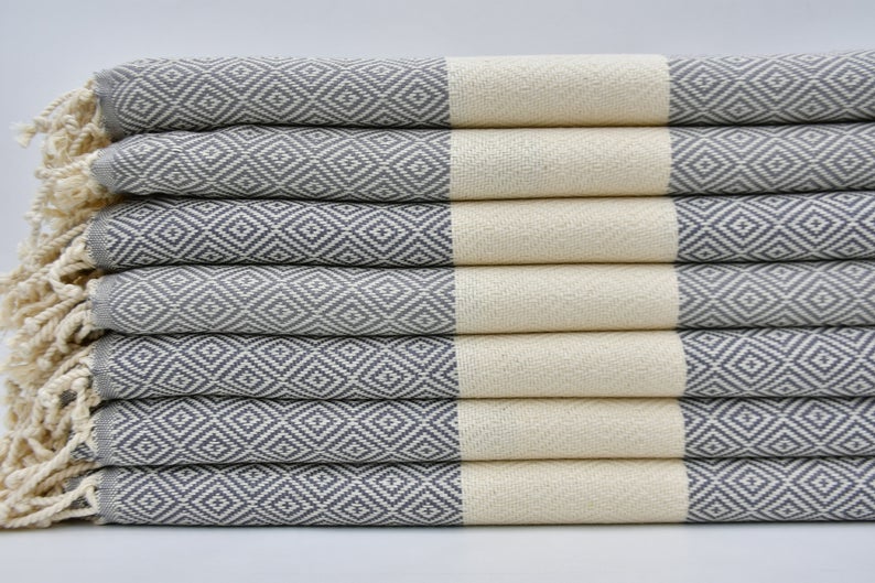 VENICE GRAY TURKISH TOWEL