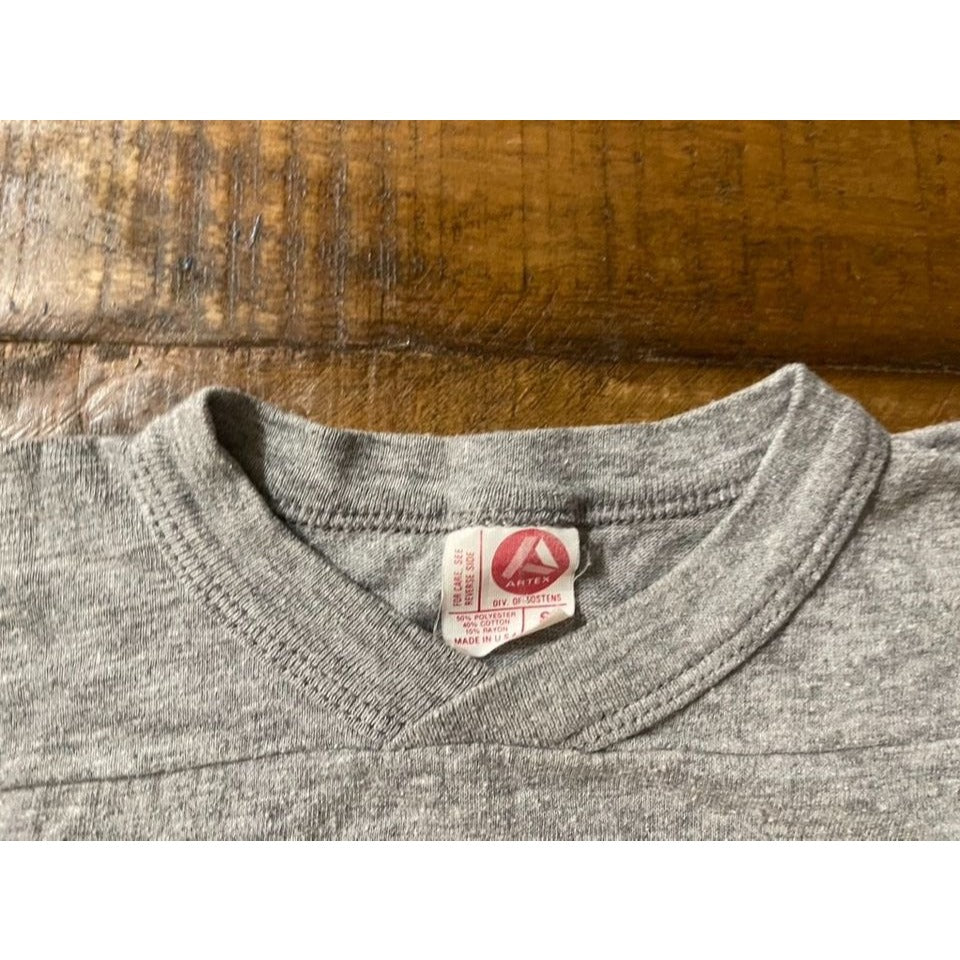 Vintage Artex Peanuts Snoopy Joe Steeler Rare 1960s Gray Youth Size Small T-shirt