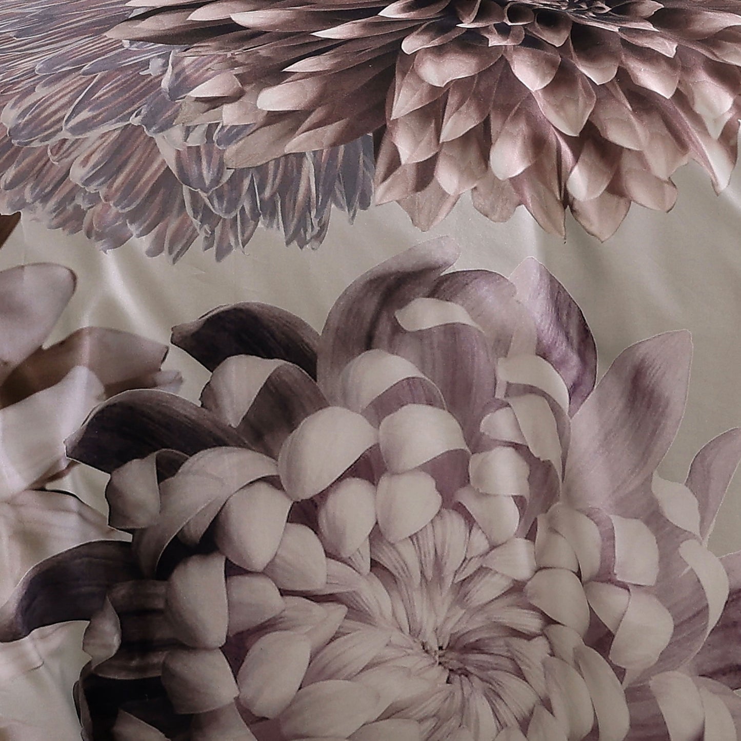 Bebejan Dahlia Purple 200 Thread Count 100% Cotton Sateen 3 Piece Reversible Duvet Cover Set