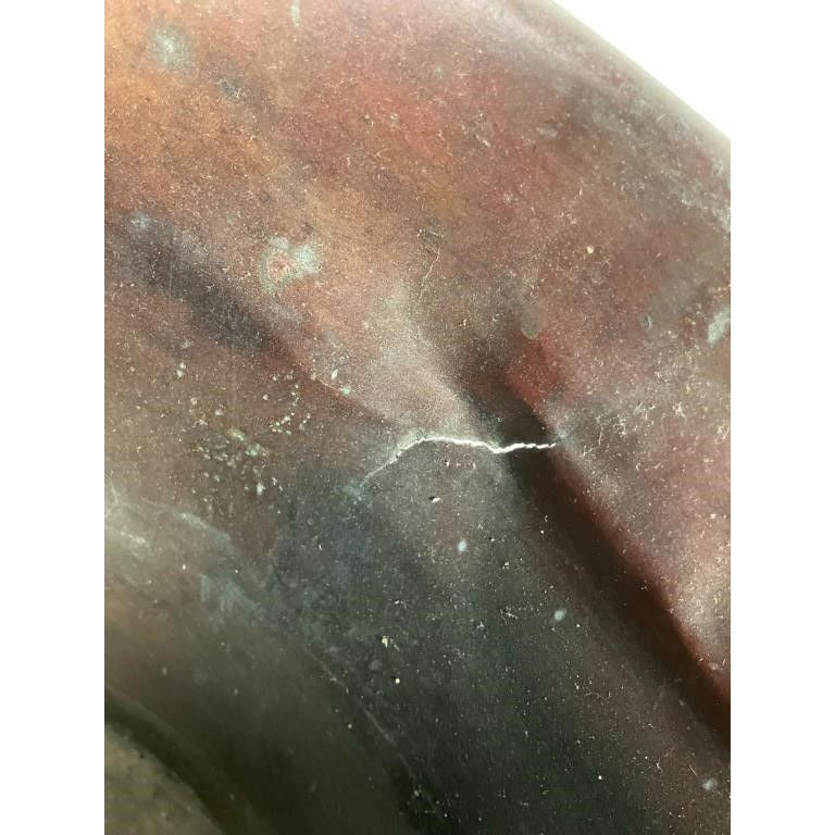 Vintage Copper Cauldron Pot With Iron Stand & Handle