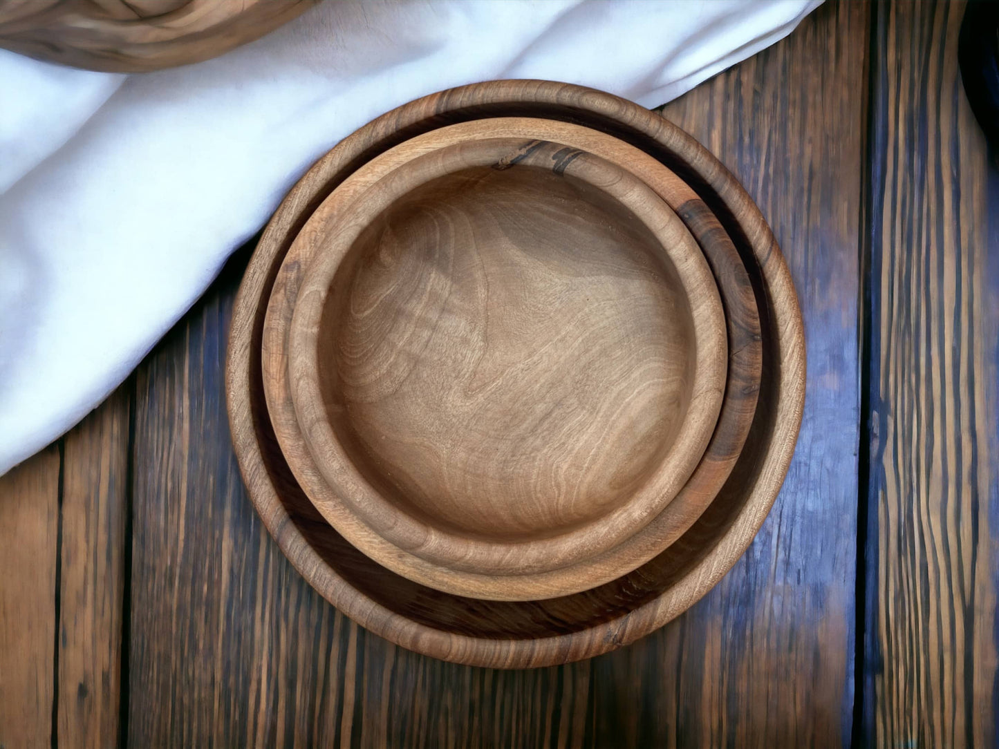 Set Of 3 Handmade Moroccan Walnut Wood Bowl, Walnut Bowl, Salad Bowl, Serving Bowl, Walnut Bowl Made From Ethically Sourced Wood
