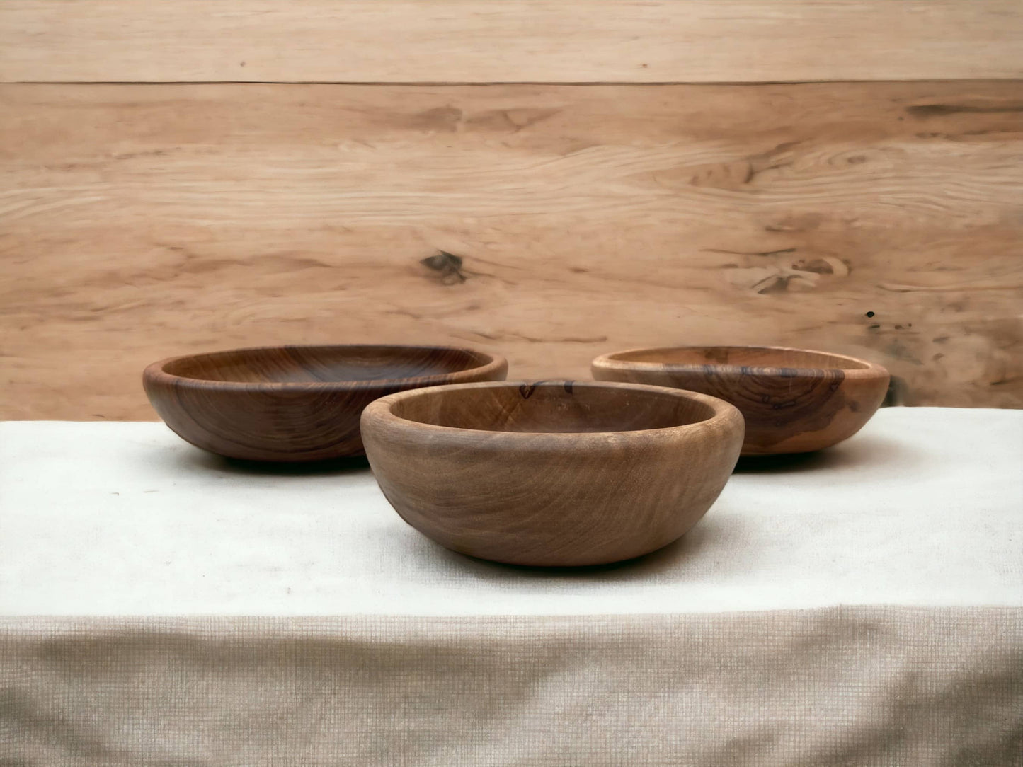 Set Of 3 Handmade Moroccan Walnut Wood Bowl, Walnut Bowl, Salad Bowl, Serving Bowl, Walnut Bowl Made From Ethically Sourced Wood
