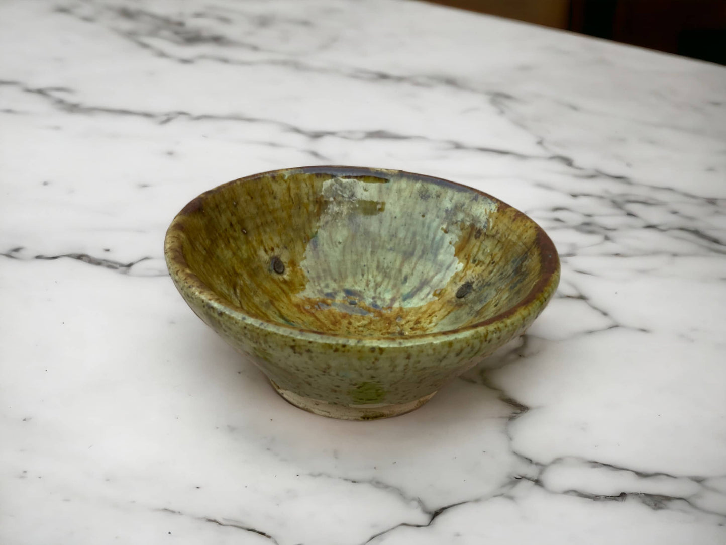 Tamegroute Bowls, Handmade Bowls, Bowls Ochre Glazed Pottery, Pedestal Bowl, Serving bowls, Salad Bowls, nesting bowls handmade in Morocco