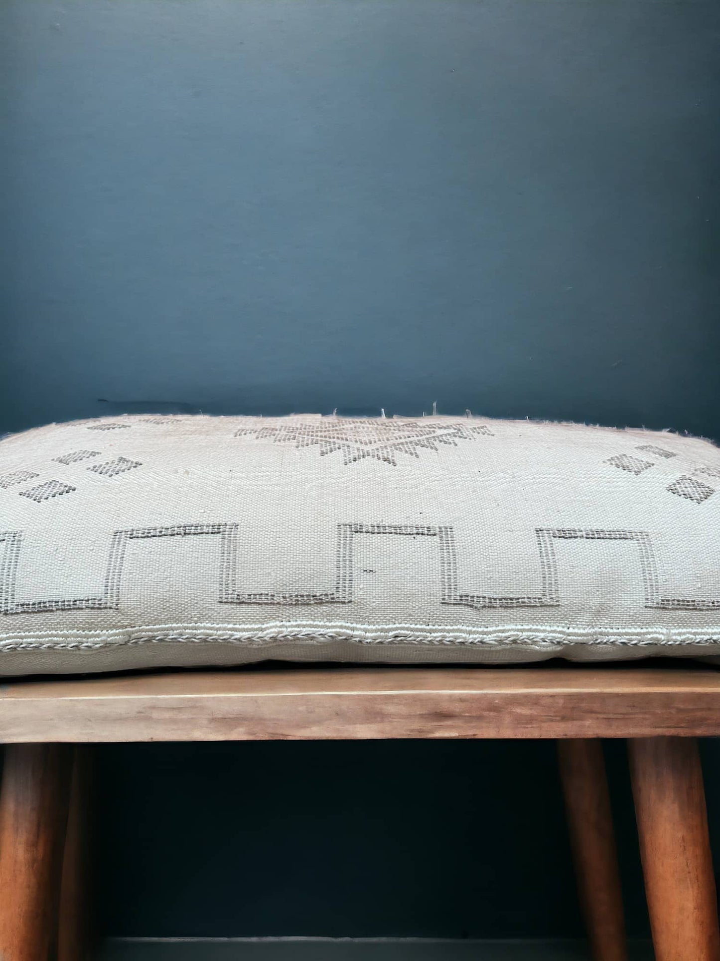 Moroccan Sabra Lumbar Throw Pillow: Cactus Silk Elegance for Stylish Comfort