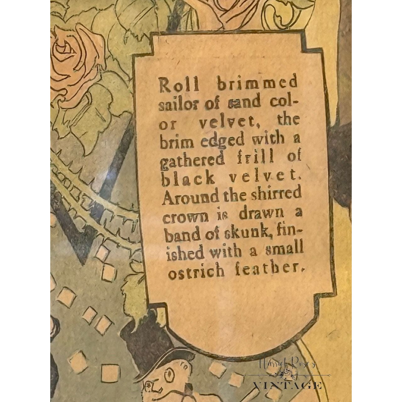 Framed 1915 Philadelphia Press Womens Section Two Coats & A Hat Print