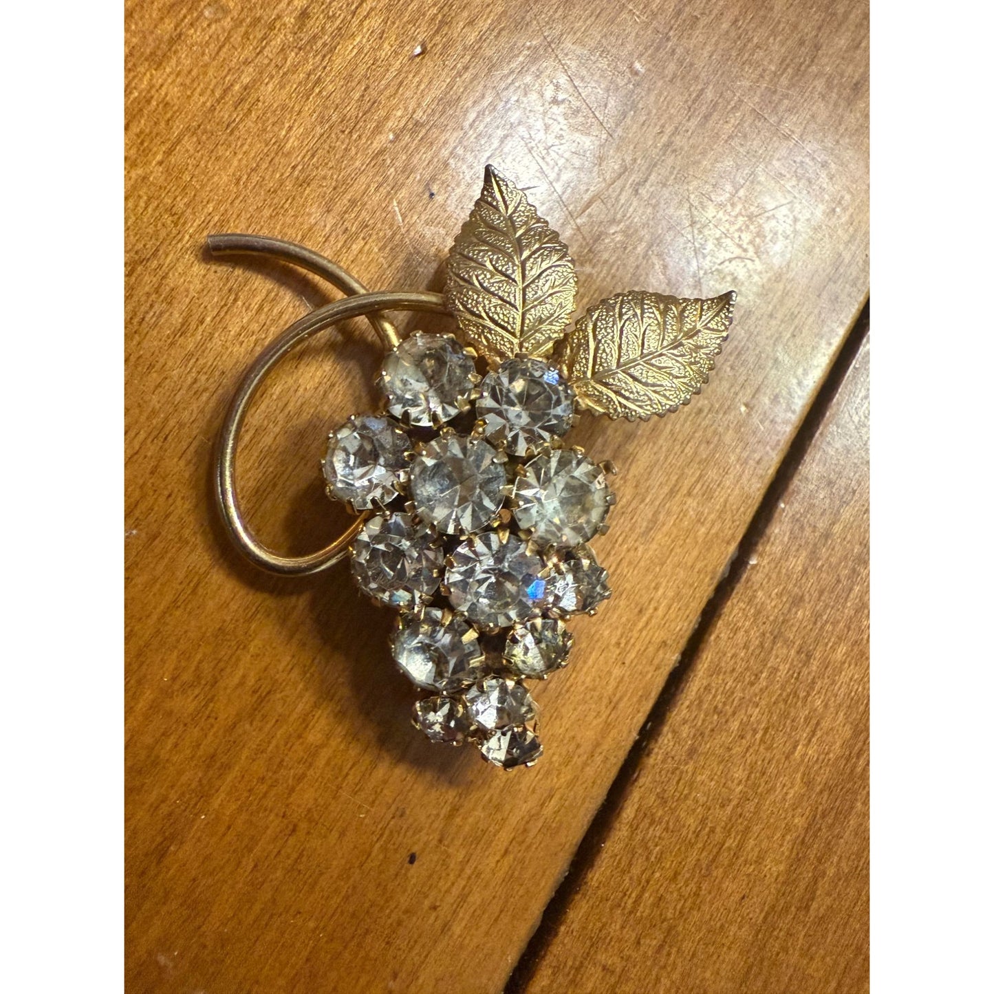 1960's Gold Tone Grape Cluster Brooch