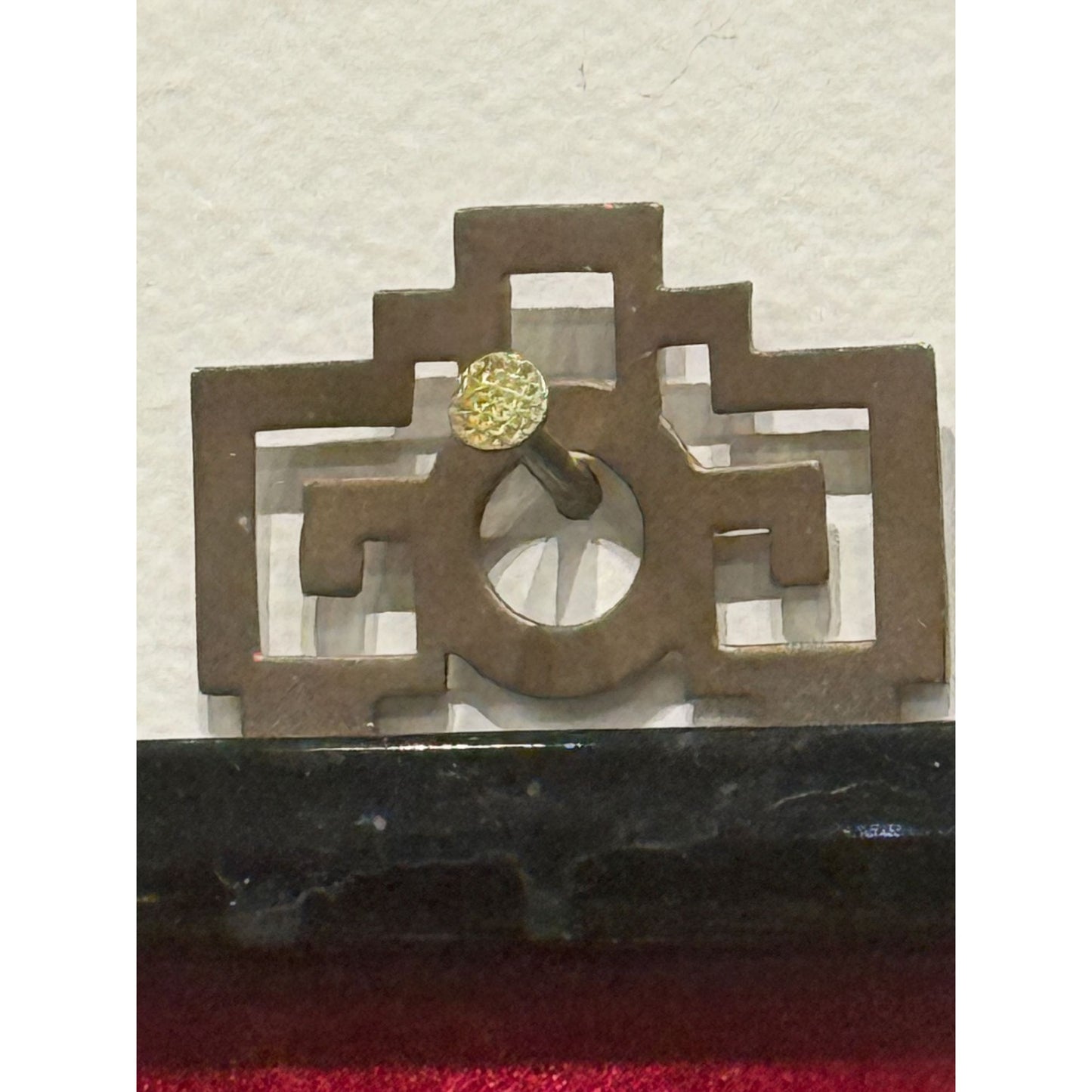 Chinese Silk Embroidery Art In Black Frame With Red Velvet Matting