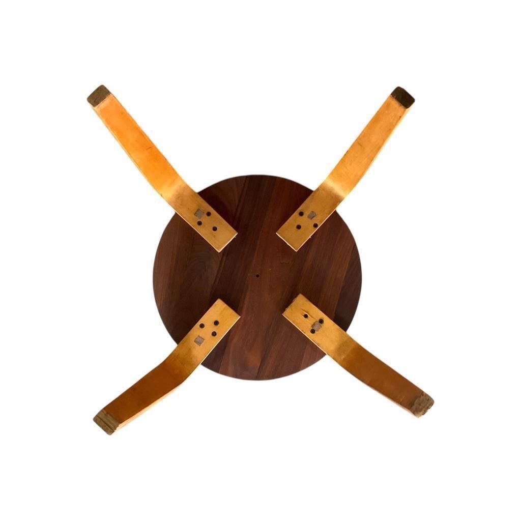 Alvar Aalto style Mid-Century Round Side Table