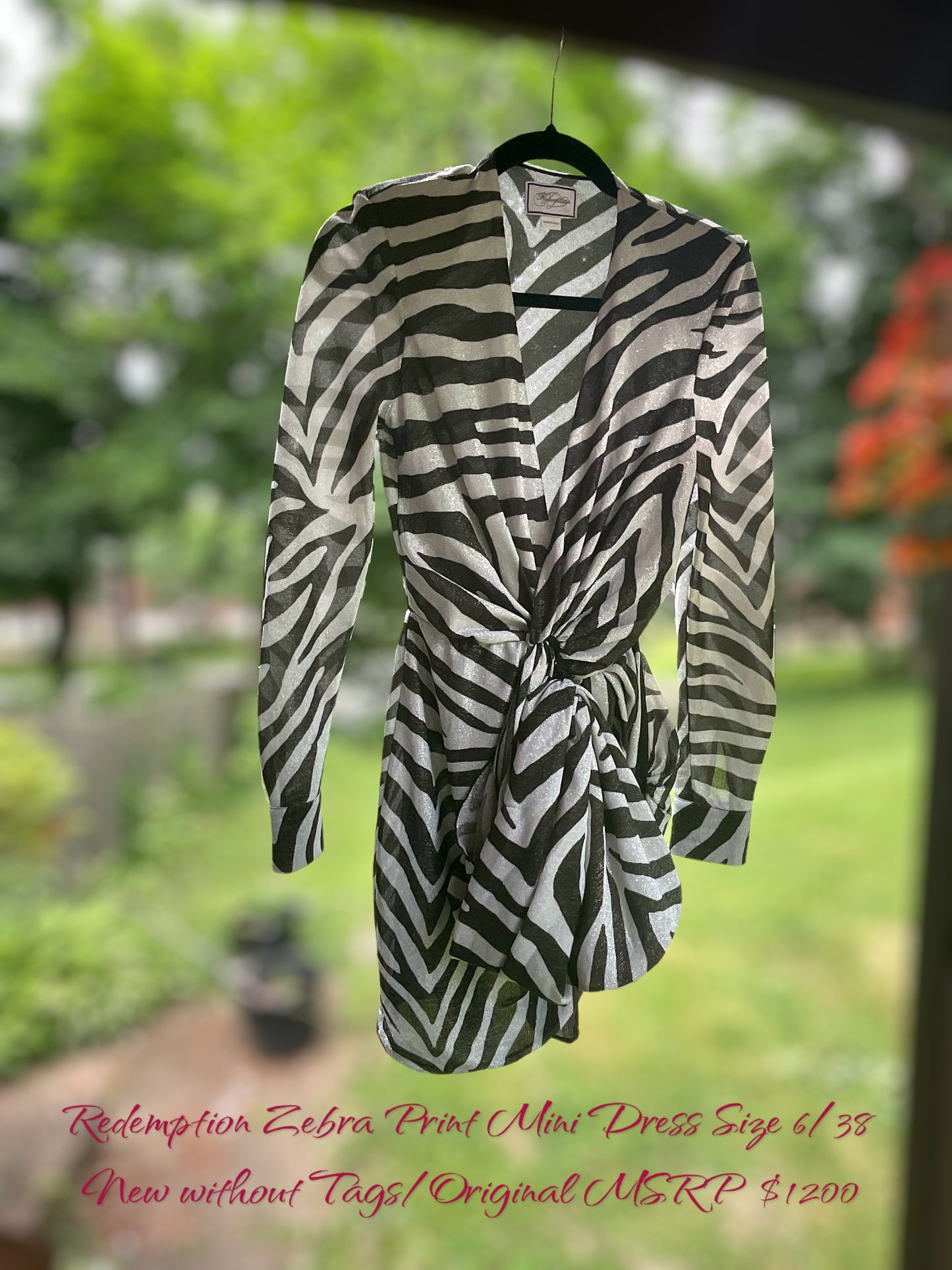 Redemption
Zebra Print Mini Dress - Size 6/38