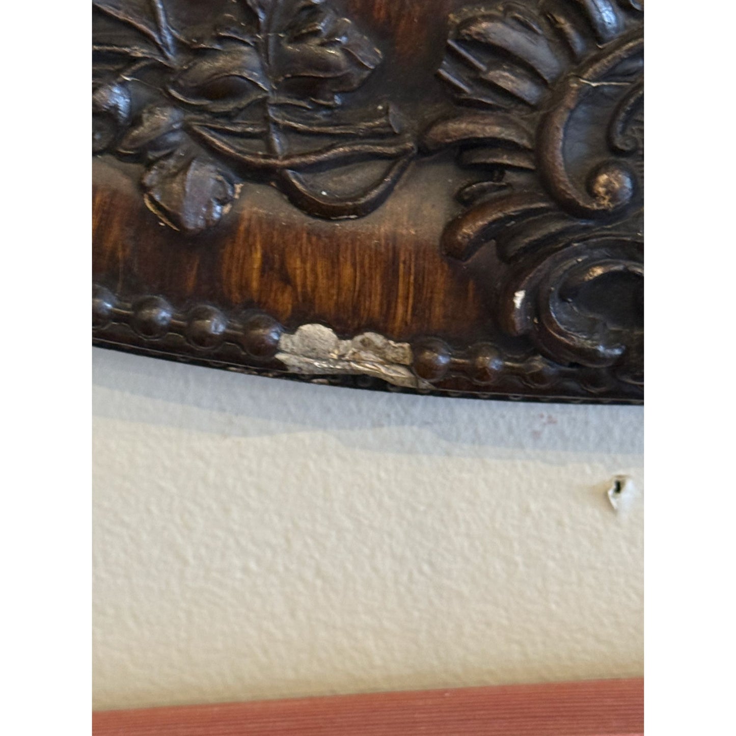 Vintage Oval Framed Landscape, Reverse Painting With Rustic Cottage