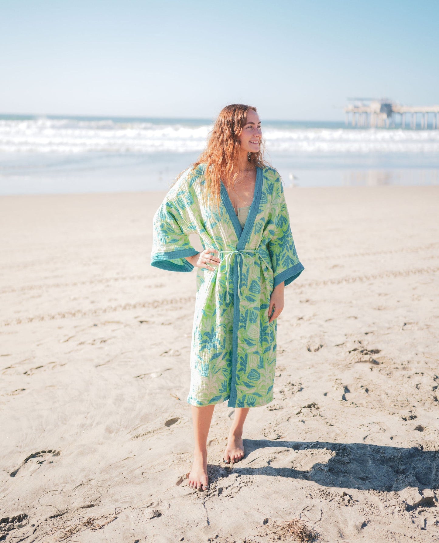 TURKISH COTTON MUSLIN KIMONO ROBE