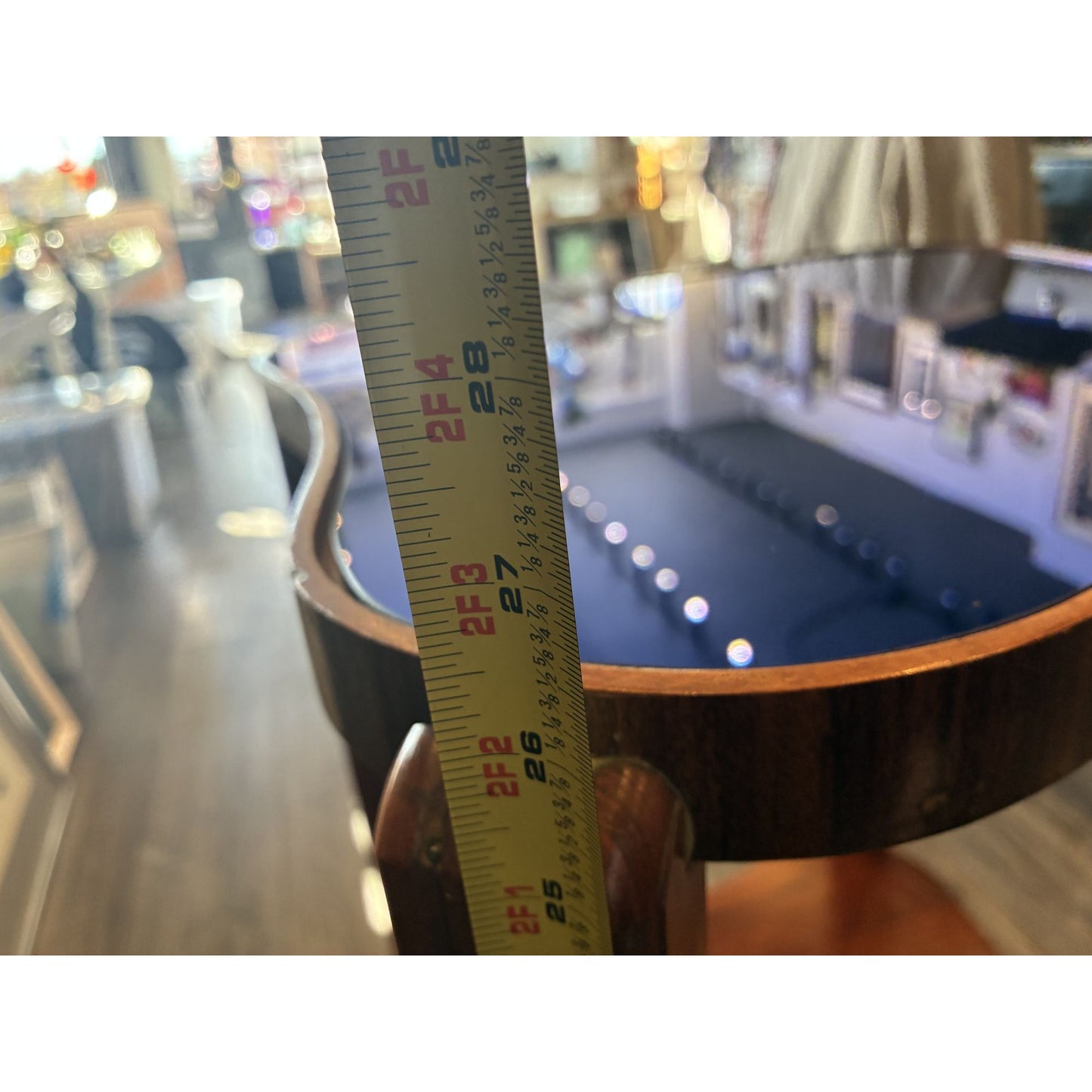 Vintage 1930s Kidney-Shaped Coffee Table and Side Table With Blue Glass Top & Wooden Frame, 2 pieces