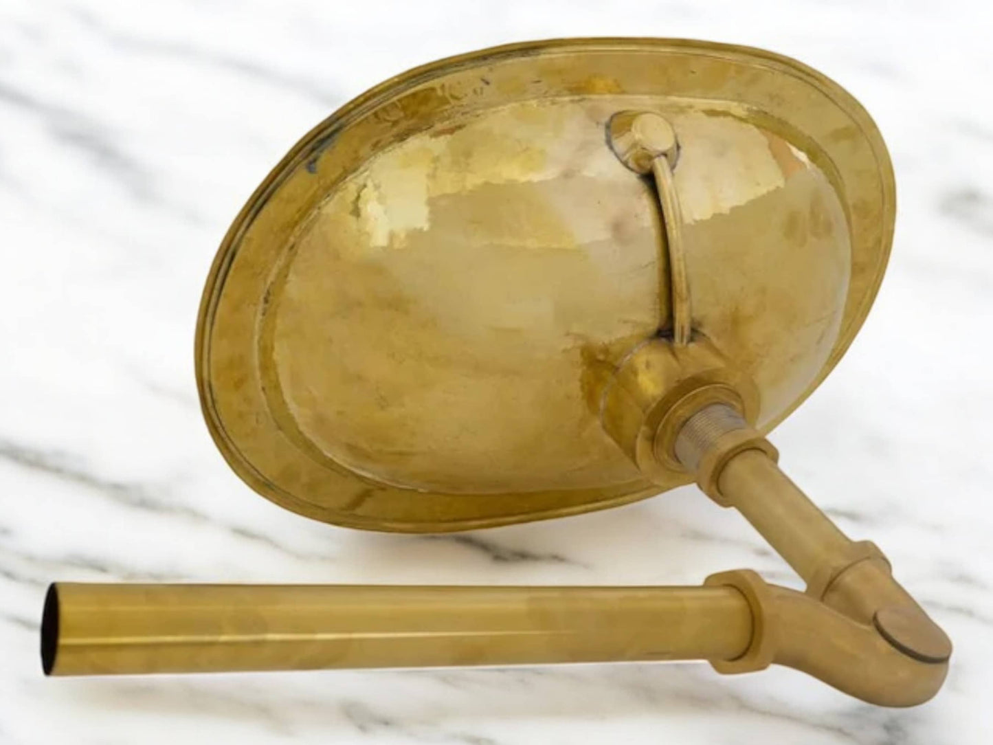 Brass Sink – Oval Brass Drop-in Bathroom Sink with Engraved Antique Finish