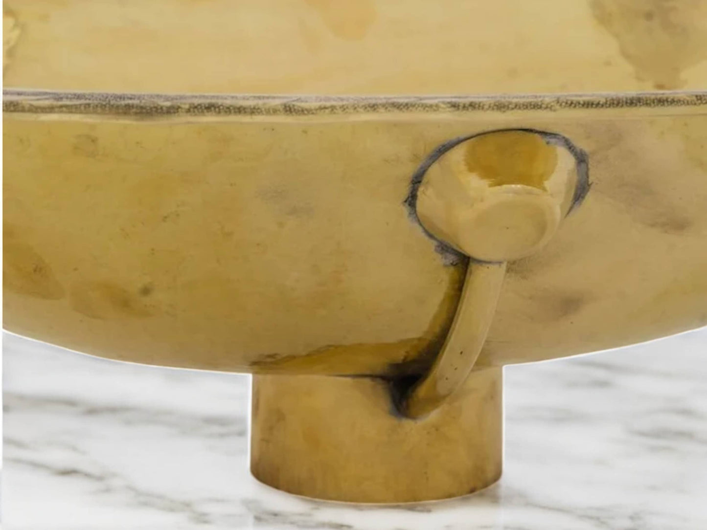 Brass Sink – Oval Brass Drop-in Bathroom Sink with Engraved Antique Finish