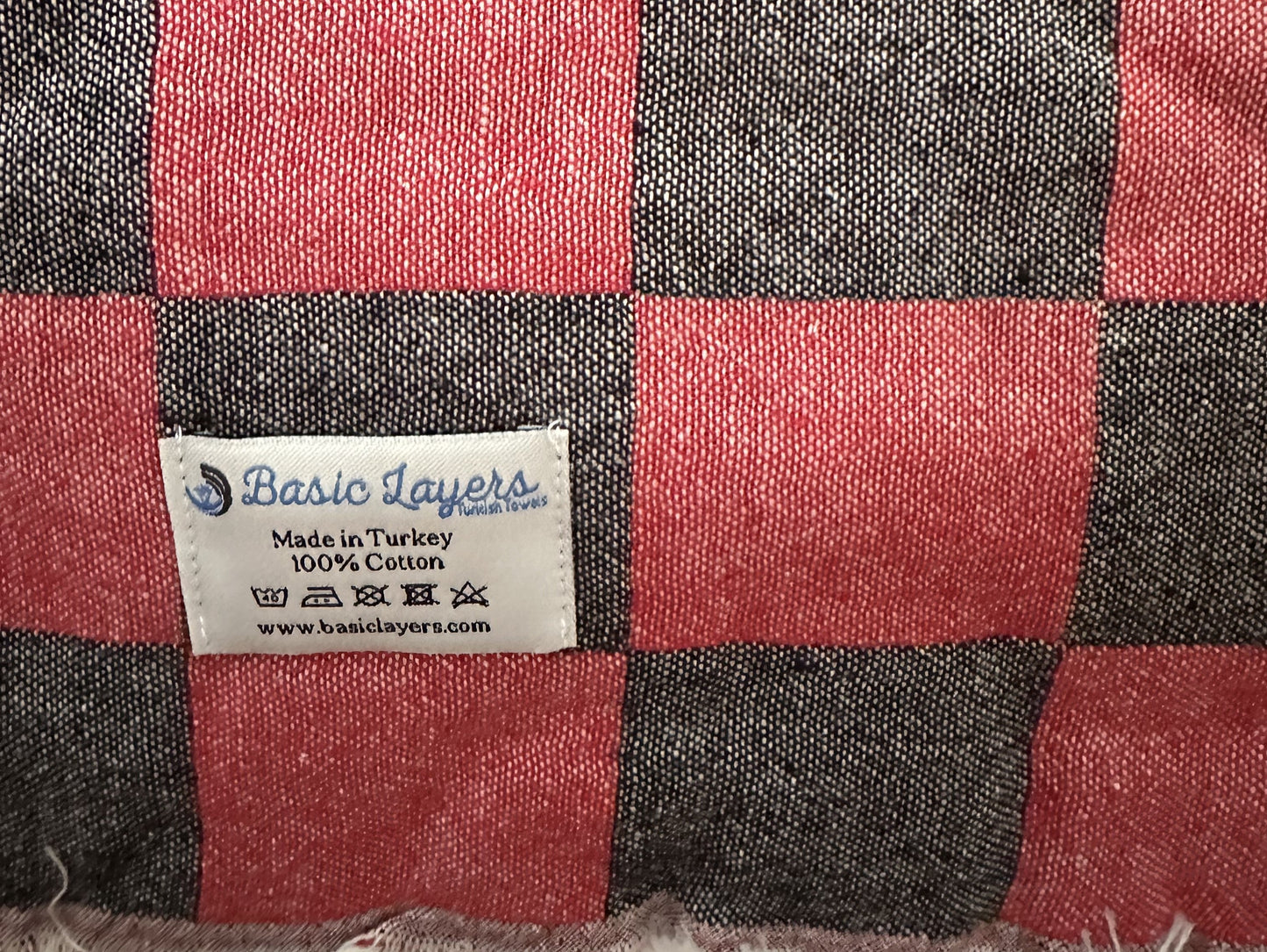 CHECKERED TURKISH COTTON THROW