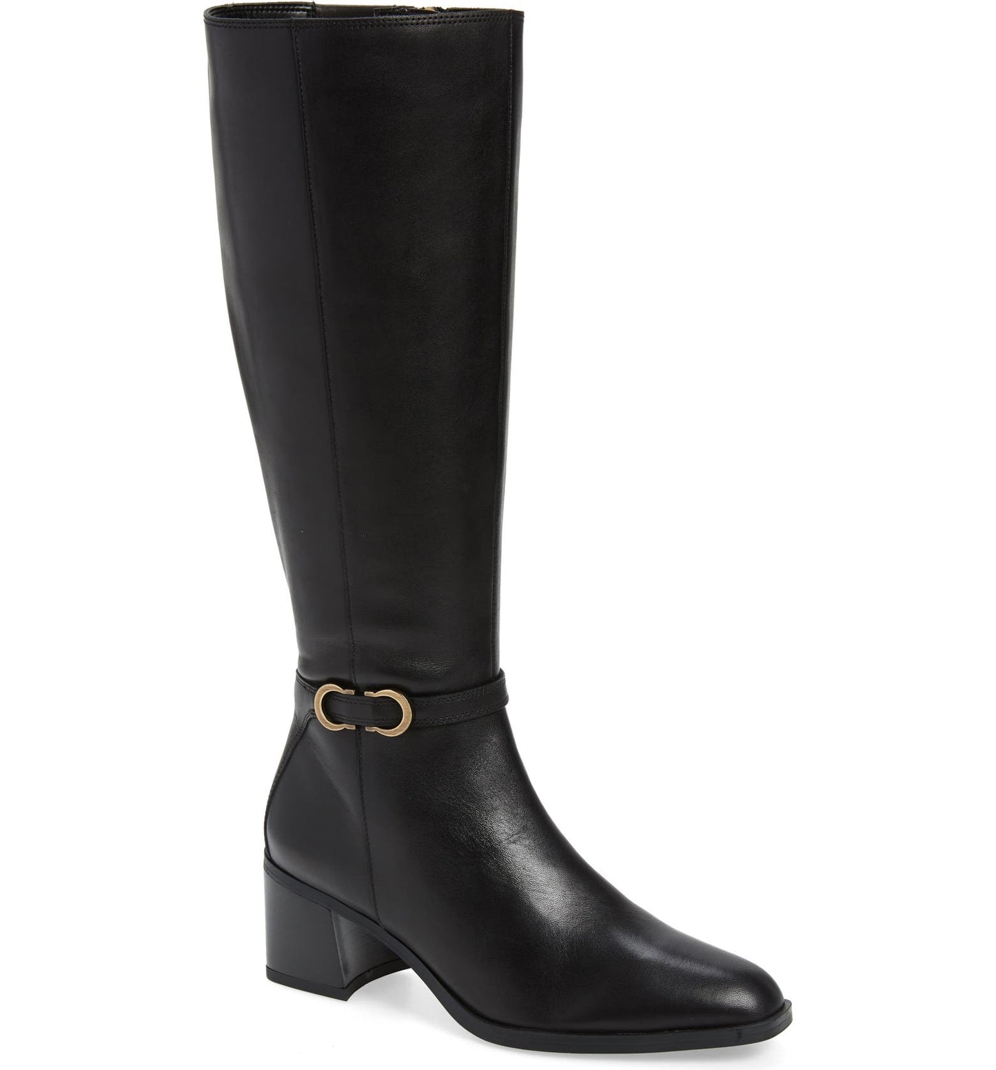 Naturalizer Sterling Wide Calf High Shaft Black Leather 8M