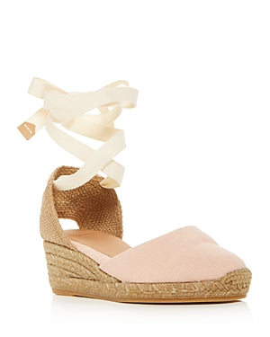 Women's Carina Lace Up Espadrille Wedge Sandals In Rosa Palo - Size 6