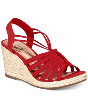 Impo Tycia Espadrille Wedges - Red 8.5M