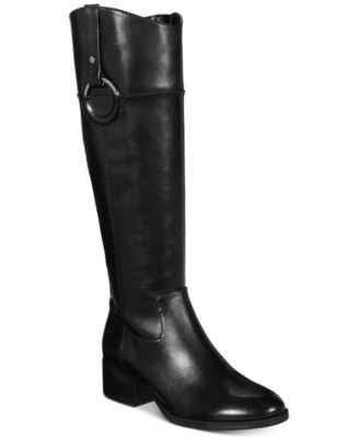 Alfani Womens Bexleyy Riding Boots Black Leather Size - 6.5 M