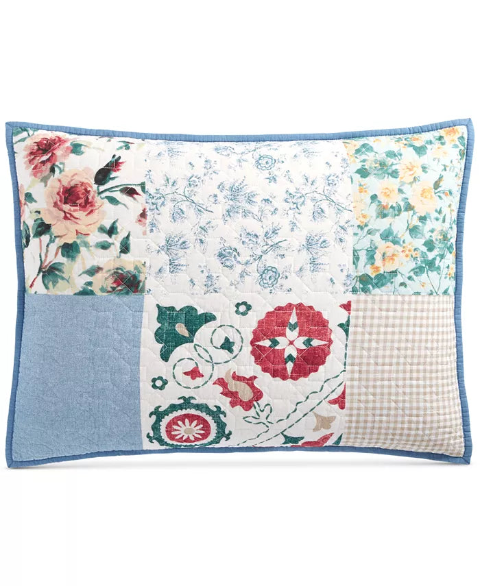 Martha Stewart Collection Country Flora Patchwork Reversible Full/Queen Quilt