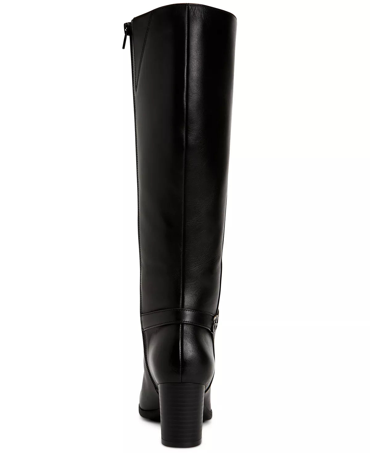 Giani Bernini Adonnys Memory-Foam Wide-Calf Black Leather 7.5M