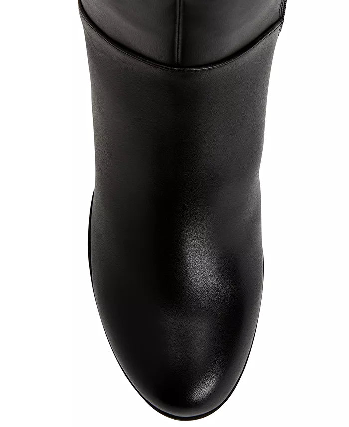 Giani Bernini Adonnys Memory-Foam Wide-Calf Black Leather 9M