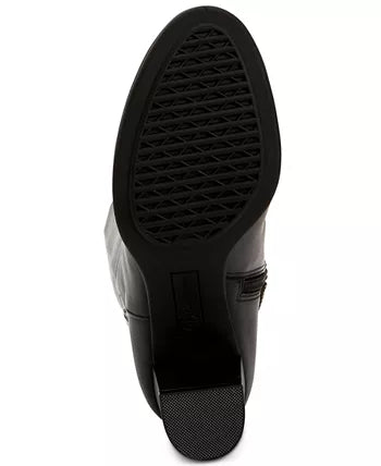 Giani Bernini Adonnys Memory-Foam Wide-Calf Black Leather 9M