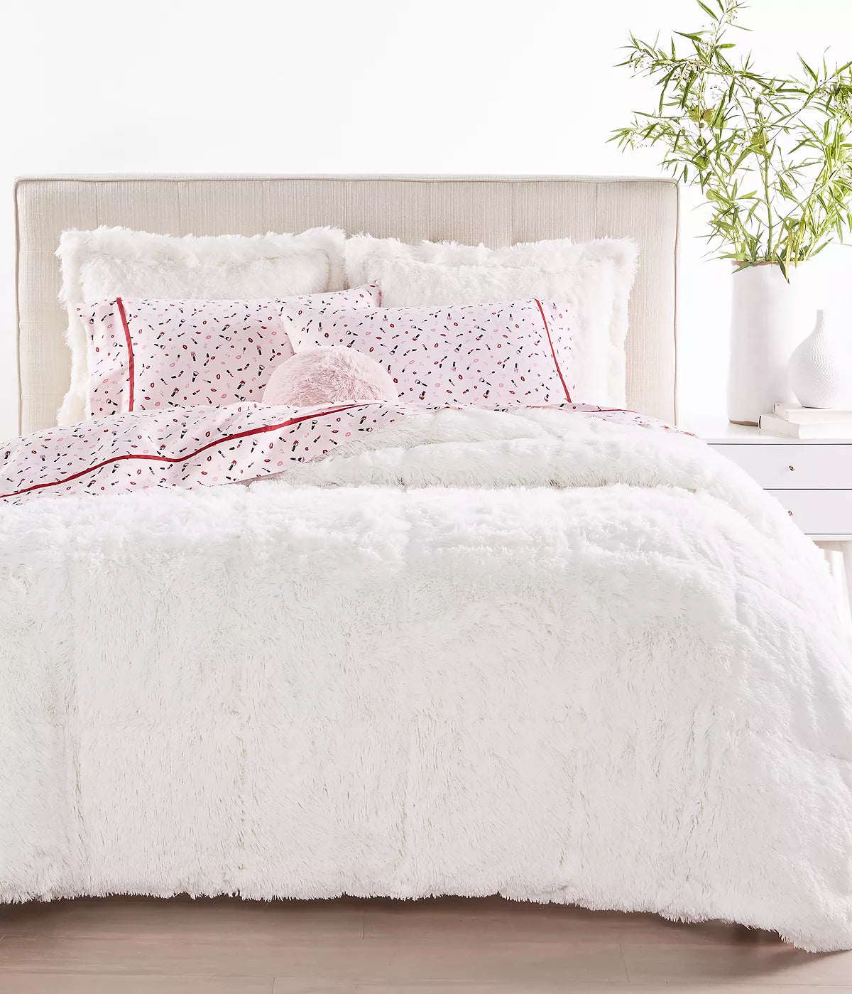 Whim by Martha Stewart Collection Shaggy Faux Fur King/California King 3-Pc. Comforter Set