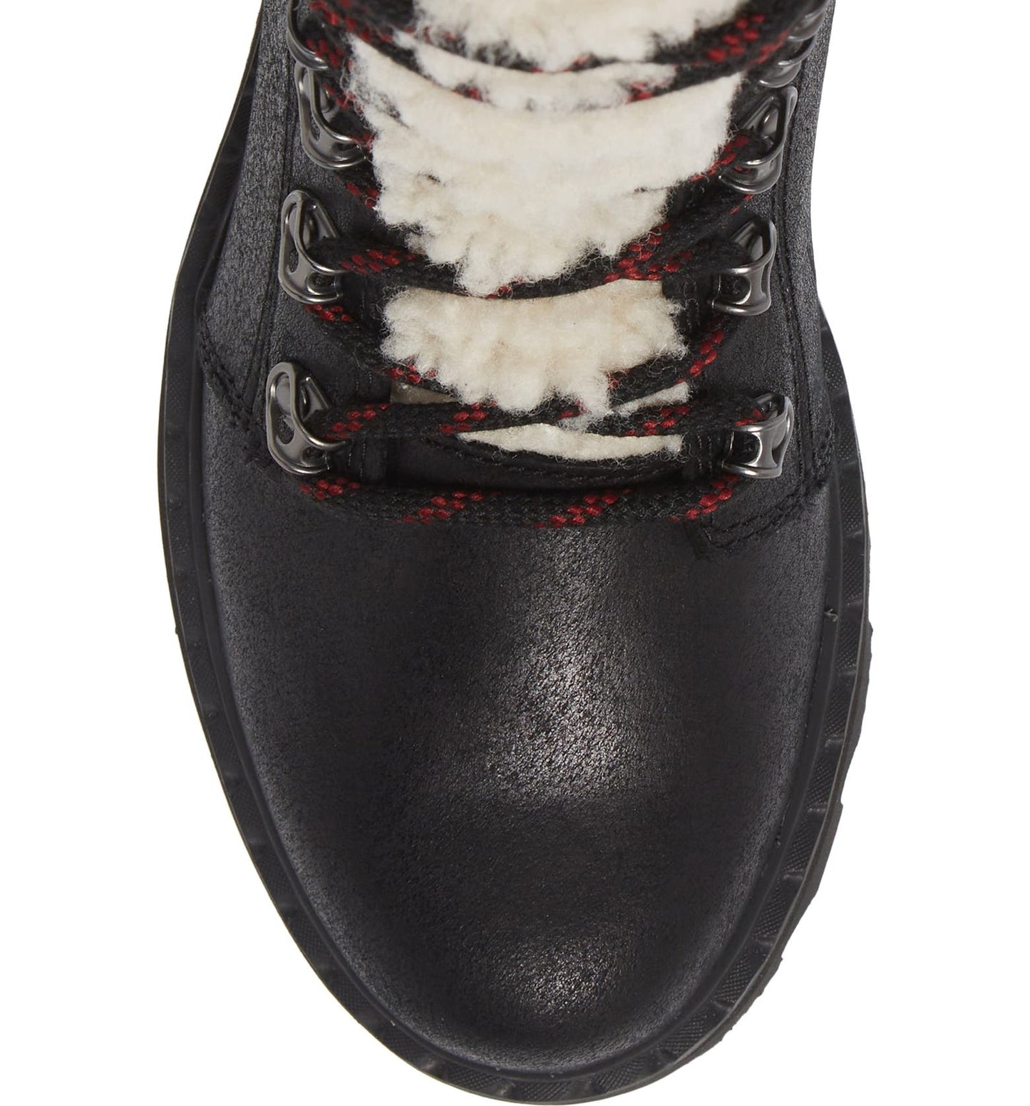Sorel Womens Lennox Lace Cozy Lug S Black, Nocturnal Red 9M