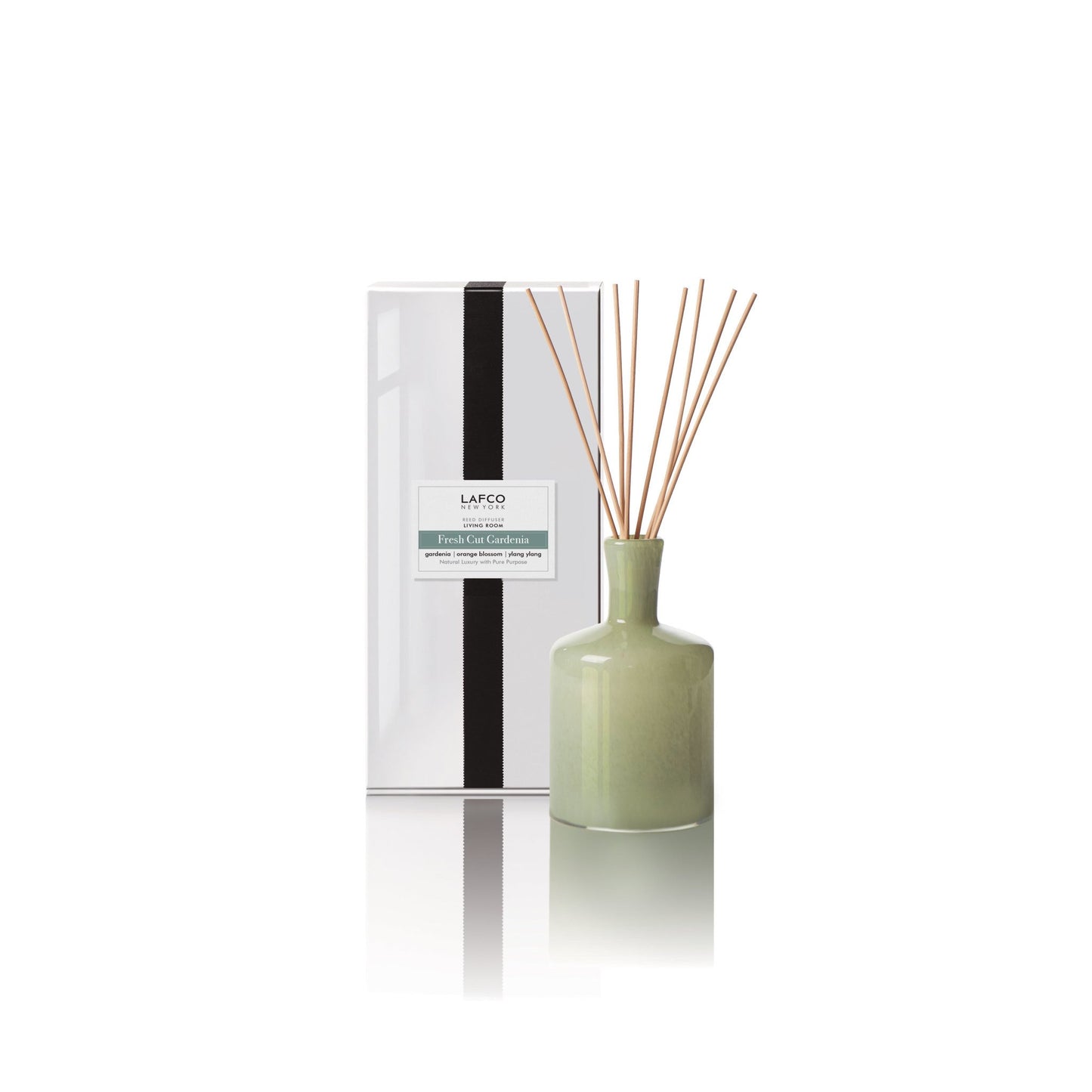 Lafco New York Fresh Cut Gardenia Living Room Classic Reed Diffuser, 6-oz.