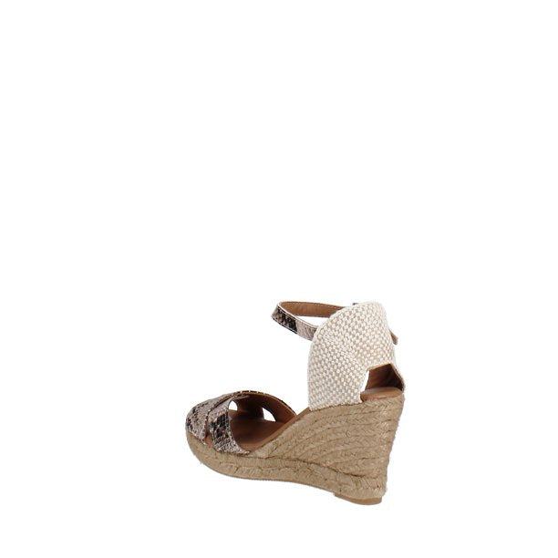 Kurt Geiger Leona Wedge Espadrille Sandals Grey Python Size 8.5
