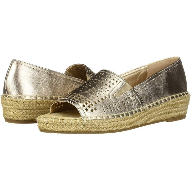 Bella Vita Cora Peep-Toe Espadrille Sandals - Champagne - SZ 6