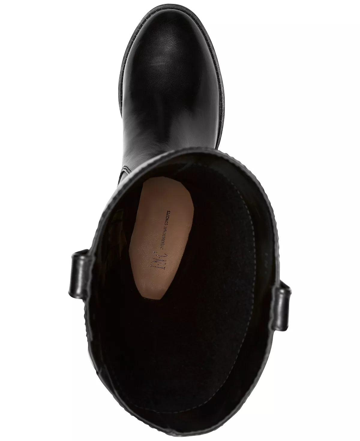 INC International Concepts Womens Fawne Riding Boots Black Leather