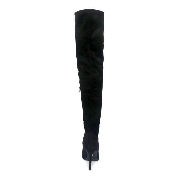 Thalia Sodi Womens Rominaa Suede Tall Over-The-Knee Boots Black