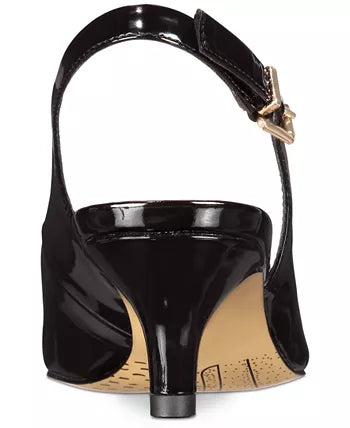 BELLA VITA Scarlett II Kitten-Heel Slingback Pumps - Black Patent - SZ 8.5