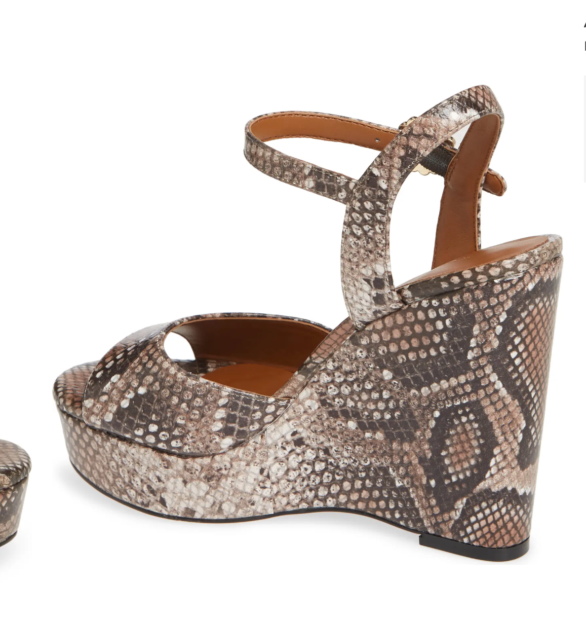 Kurt Geiger Womens Archer Leather Embellished Wedges Brown 6 Medium (B M)