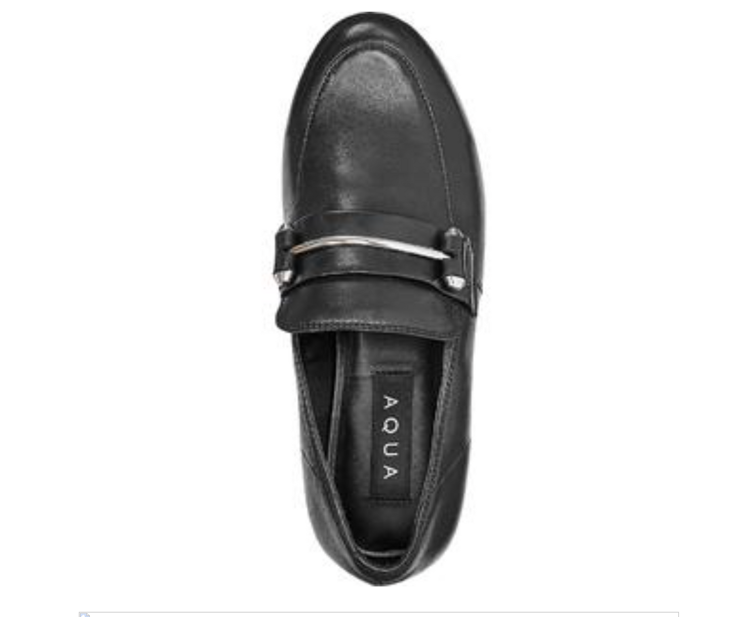 Aqua Women's Kim Black Leather Slip-on Fashion Loafers - SZ 9.5