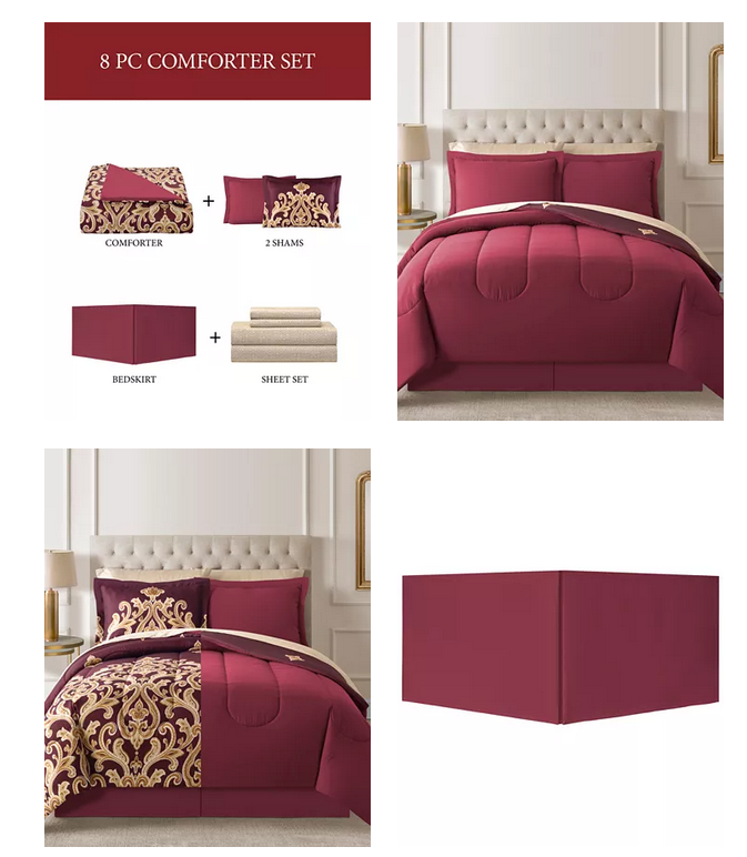 FAIRFIELD SQUARE COLLECTION Amalanta Reversible 8-Pc. Comforter Set - Queen