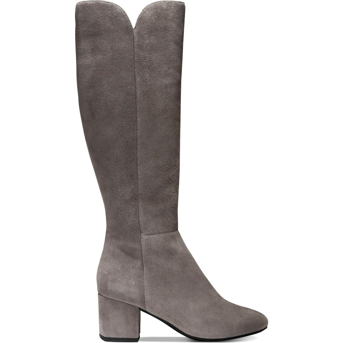 Cole Haan Denise Solid Block Heel Storm Cloud Suede Knee-High Boots - SZ 6.5
