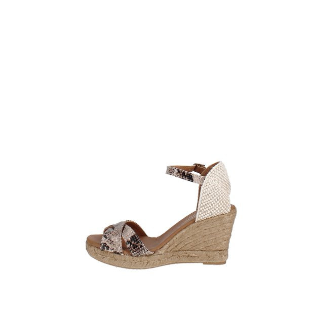 Kurt Geiger Leona Wedge Espadrille Sandals Grey Python Size 8.5