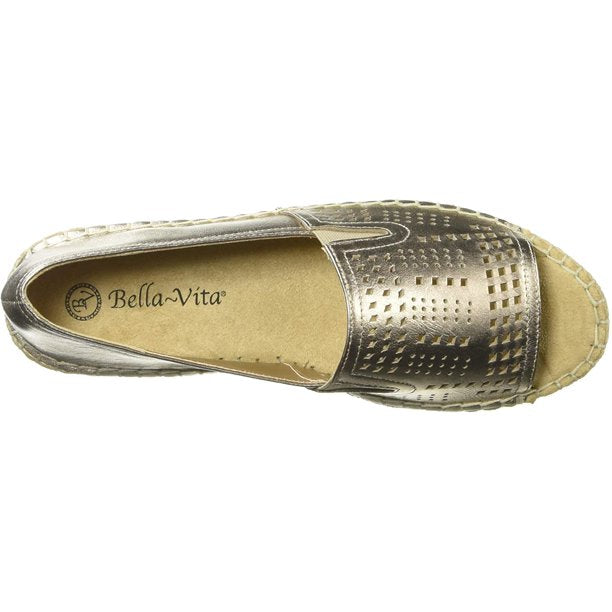 Bella Vita Cora Peep-Toe Espadrille Sandals - Champagne - SZ 6