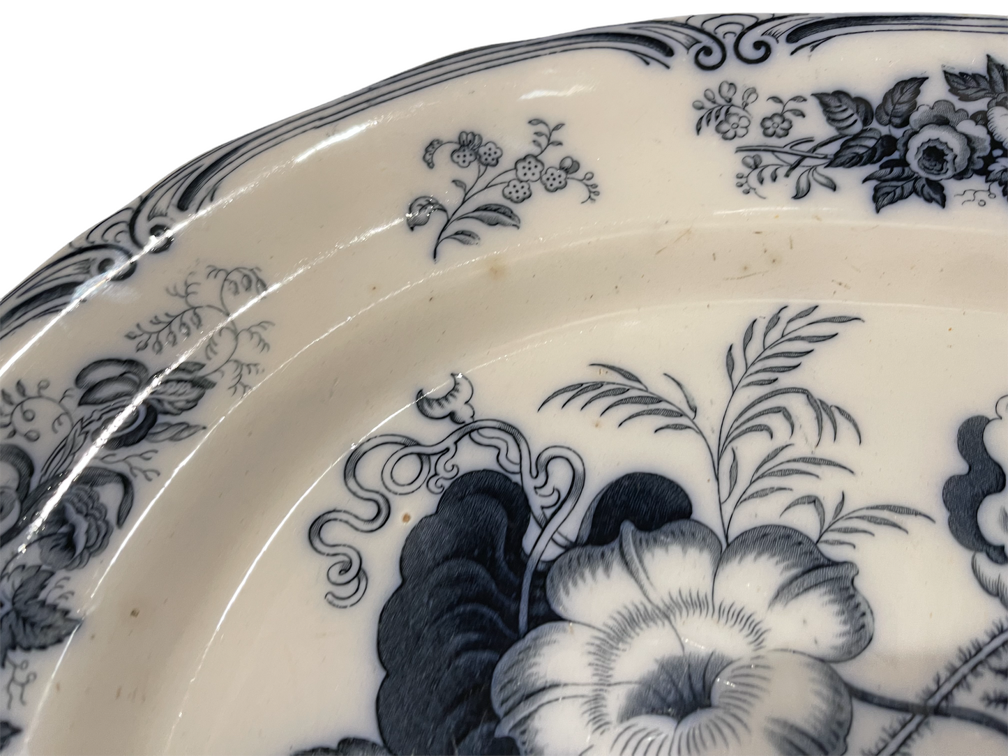 Antique Hulme & Booth “Flora” Serving Platter 1850