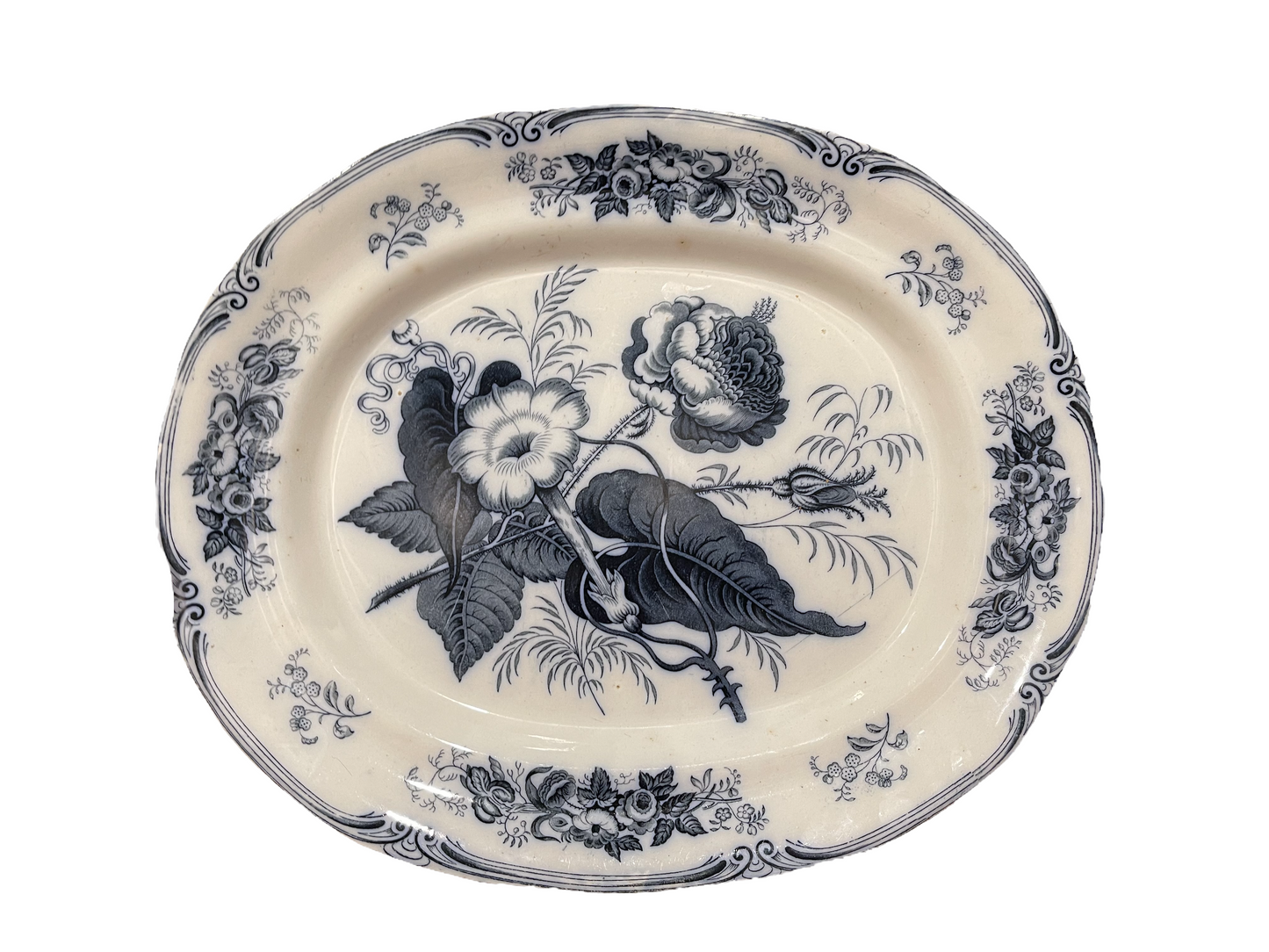 Antique Hulme & Booth “Flora” Serving Platter 1850
