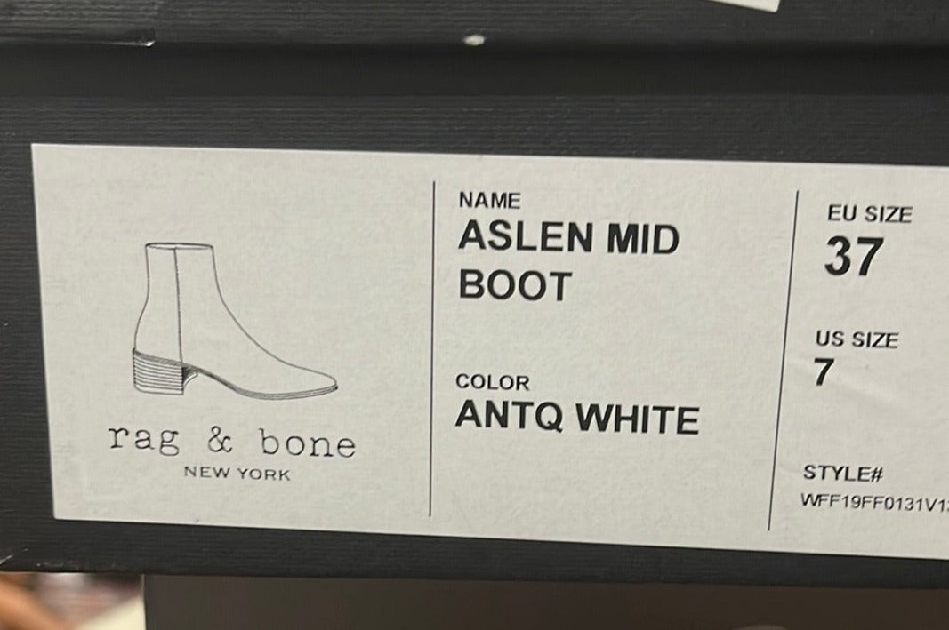 Rag & Bone - ASLEN MID BOOT - Leather Chelsea Ankle Bootie - Size 7