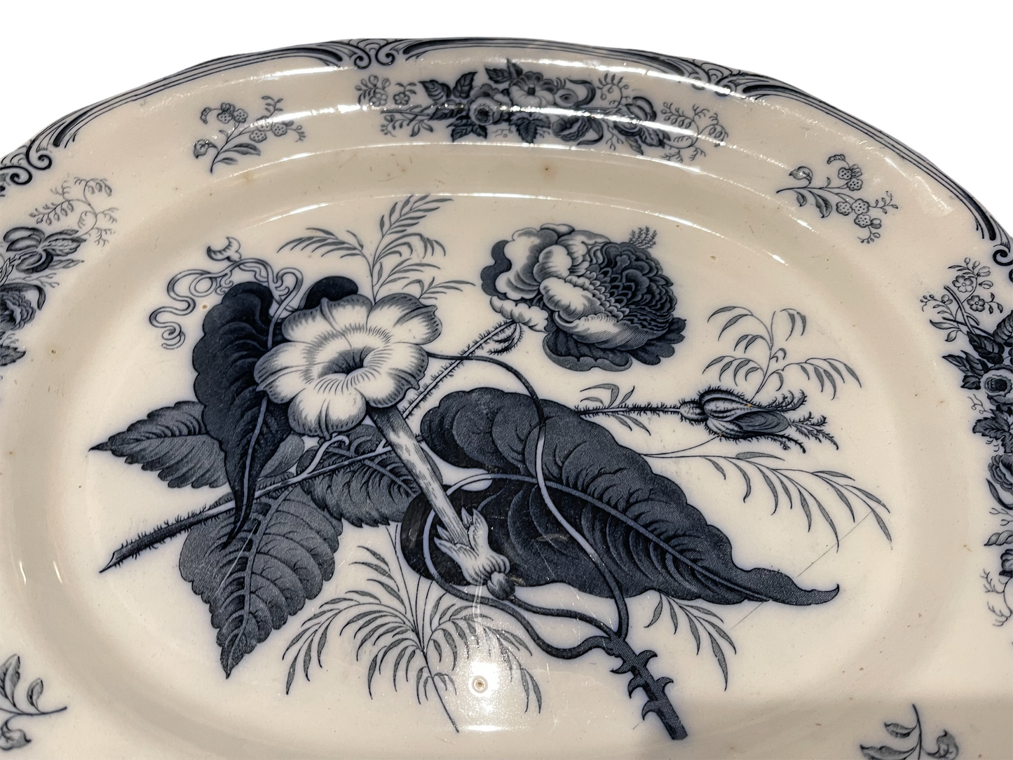 Antique Hulme & Booth “Flora” Serving Platter 1850