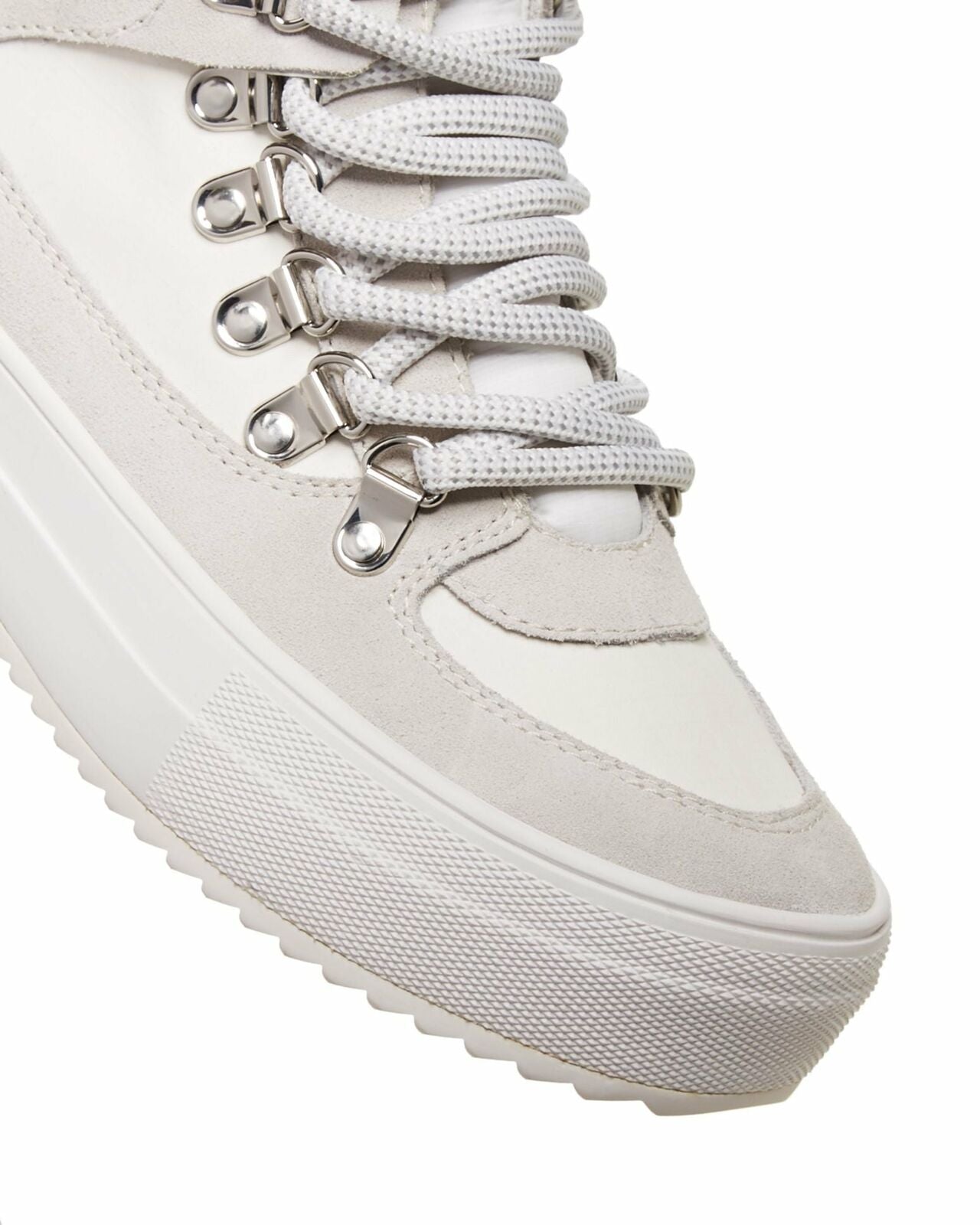 Aqua Womens Bash Suede High Top Sneakers White