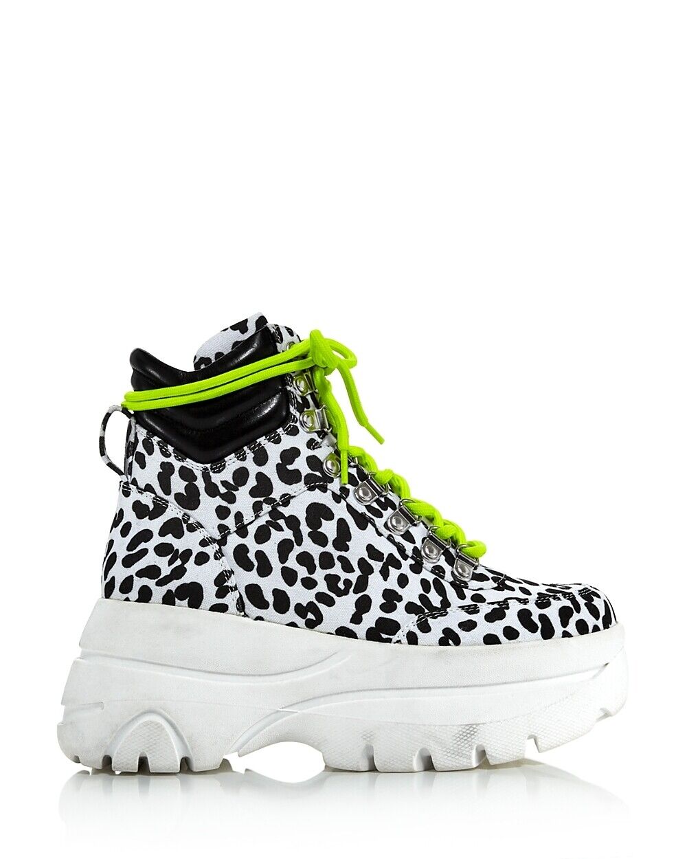 Aqua Womens Haly Suede Lace-up Platform Sneakers Black and White