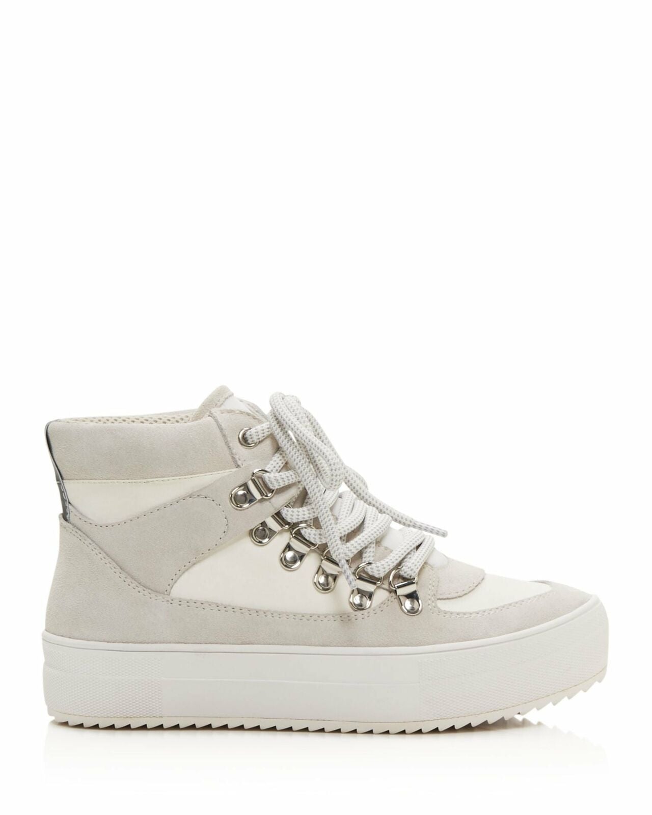 Aqua Womens Bash Suede High Top Sneakers White