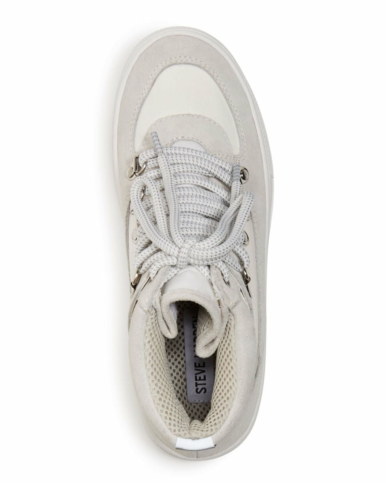 Aqua Womens Bash Suede High Top Sneakers White